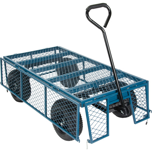 Wagon with Drop Sides, 24" W x 48" L, 800 lbs. Capacity Superchem Industries