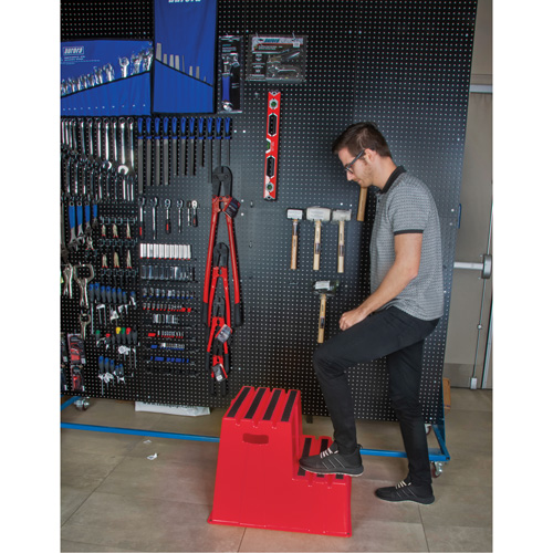 Industrial Step Stool, 2 Steps, 26" x 22-7/16" x 19-11/16" High Superchem Industries