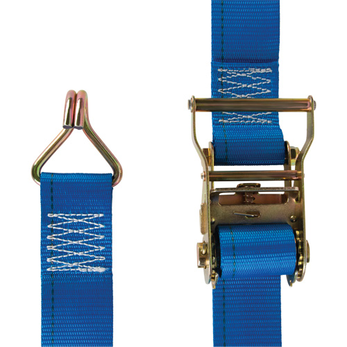 Tendeur d'arrimage utilitaire robuste, Crochet en J, 2" la x 20' lo, Charge d'utilisation 500 lb (227 kg) Superchem Industries