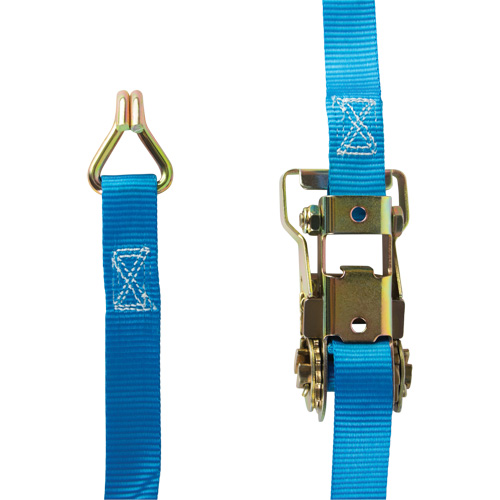 Ratchet Strap, J-Hook, 1" W x 16' L, 835 lbs. (379 kg) Working Load Limit Superchem Industries