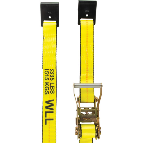 Tendeur d'arrimage pour treuil, Crochet plat, 2" , 30' , Charge d'utilisation max. 3335 lb (1512 kg) Superchem Industries