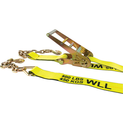 Winch Strap, Chain Anchor, 3" W x 30' L, 5400 lbs. (2449 kg) Working Load Limit Superchem Industries
