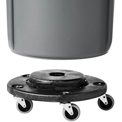 Brute&reg; Dolly, Polyethylene, Black, Fits: 20 - 55 US Gal. Superchem Industries