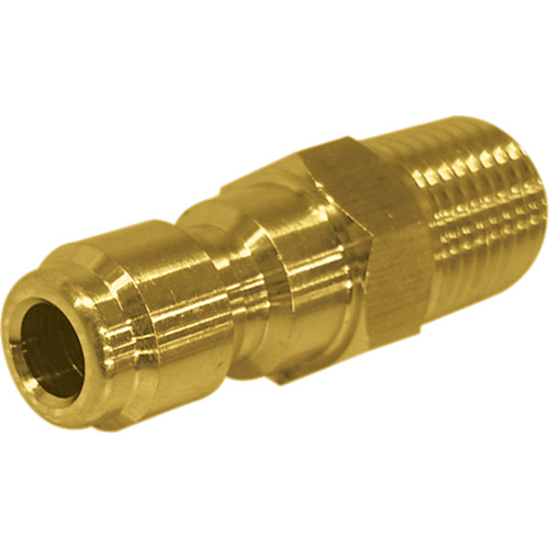 1/4" Male Brass Plated Quick Disconnect Plug Superchem Industries