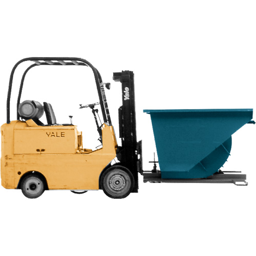 Conteneur autobasculeur, Acier, 3/4 vg³, Bleu Superchem Industries