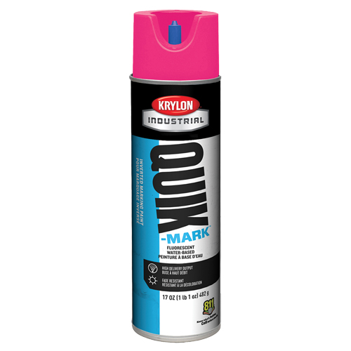 Industrial Quik-Mark Water-Based Inverted Marking Paint, 17 oz., Aerosol Can Superchem Industries