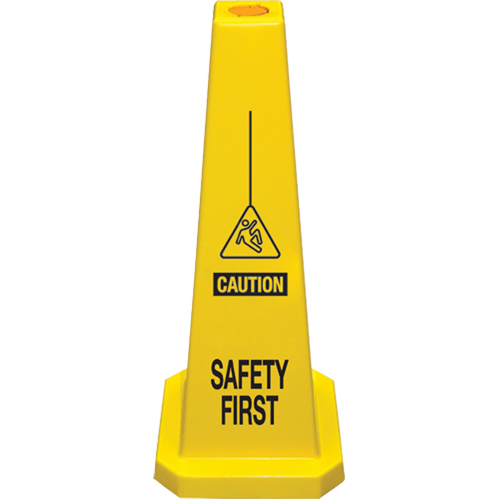 C&ocirc;nes de d&eacute;viation  Safety First , Anglais avec pictogramme Superchem Industries