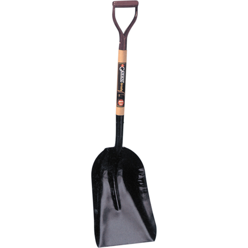 Grain & Coal Scoop Shovel, Wood, Tempered Steel Blade, D-Grip Handle, 27-3/4" Length Superchem Industries