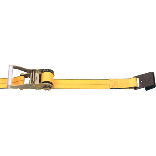 Ratchet Straps, Flat Hook, 2" W x 30' L, 3335 lbs. (1513 kg) Working Load Limit Superchem Industries