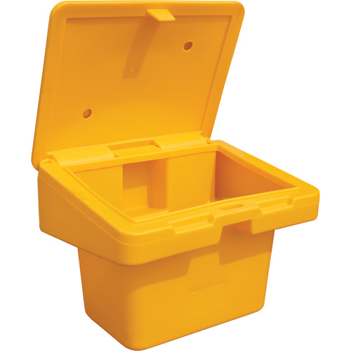 Salt Sand Container SOS, With Hasp, 30" x 24" x 24", 5.5 cu. Ft., Yellow Superchem Industries