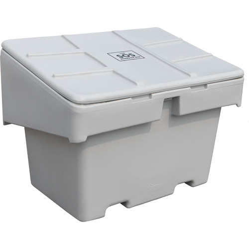 Salt Sand Container SOS, With Hasp, 42" x 29" x 30", 11 cu. Ft., Grey Superchem Industries