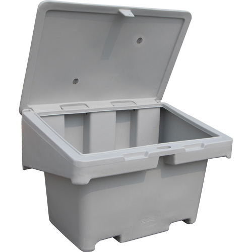 Salt Sand Container SOS, With Hasp, 42" x 29" x 30", 11 cu. Ft., Grey Superchem Industries