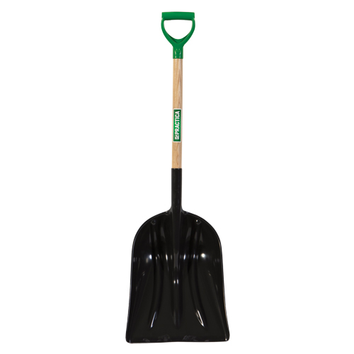 Grain & Coal Scoop Shovel, Wood, Polypropylene Blade, D-Grip Handle, 30-1/4" Length Superchem Industries