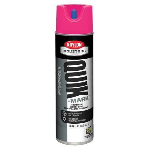 Industrial Quik-Mark Solvent-Based Inverted Marking Paint, 17 oz., Aerosol Can Superchem Industries