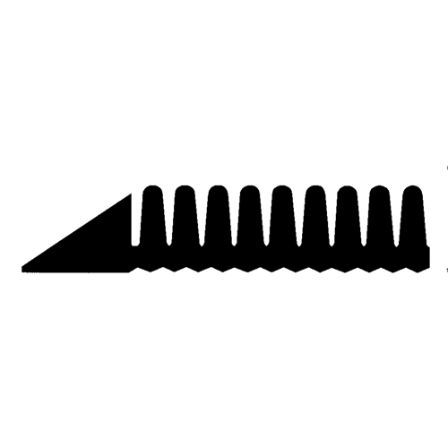 Mat-A-Dor Mat, Rubber, Scraper Type, Finger Tip Style Pattern, 3' x 6', Black Superchem Industries