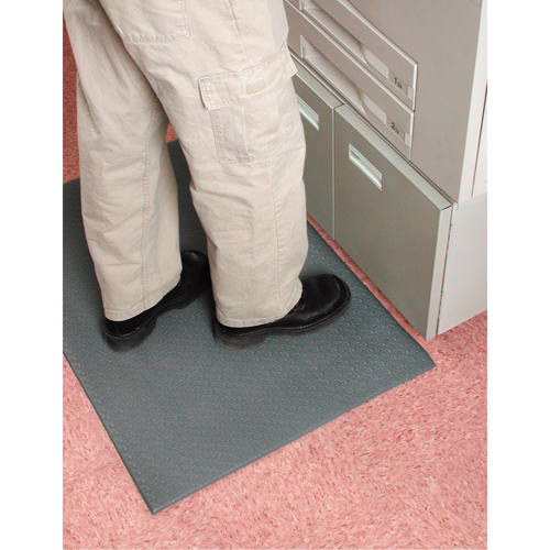 Comfort-King Mats, Pebbled, 4' x 60' x 3/8", Grey, Sponge Superchem Industries