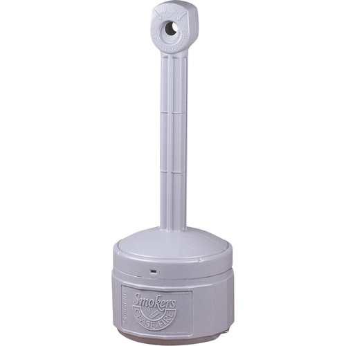 Smokers Cease-Fire&reg; Cigarette Butt Receptacle, Free-Standing, Plastic, 1 US gal. Capacity, 30" Height Superchem Industries