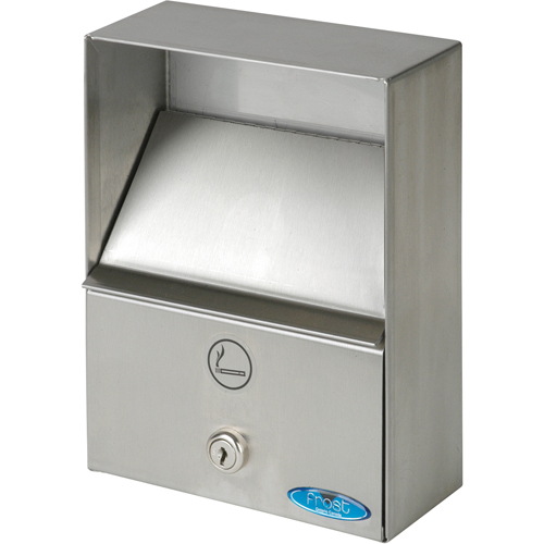 Cendriers, Montage mural, Acier inoxydable, Capacit&eacute; 1 litre, Hauteur 9" Superchem Industries