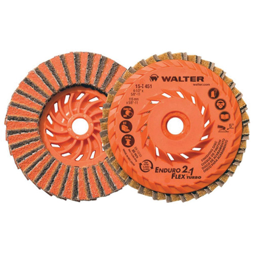 Disque de finition Enduro-Flex 2-en-1, 4-1/2" x 5/8"-11, Type 27, Grain 80, Oxyde d'aluminium Superchem Industries