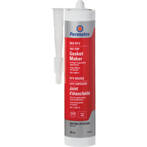 Hi-Temp Red RTV Gasket Maker, 300 ml, Tube, Red Superchem Industries