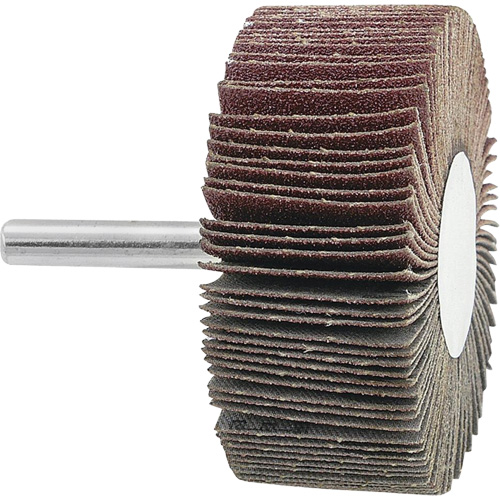 Mounted Flapwheel, 120 Grit, 2-1/2" x 1" x 1/4" Superchem Industries