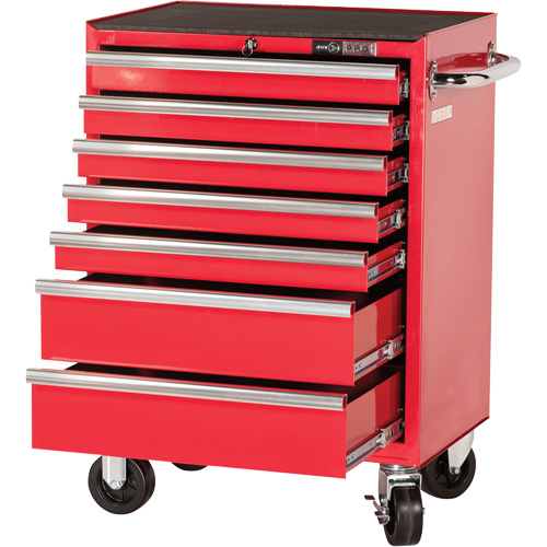 PRC2707 Pro Series Roller Cabinet, 7 Drawers, 27" W x 16" D x Red Superchem Industries