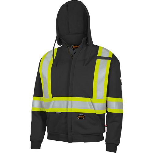 337SF Flame-Resistant Zip Style Hoodie, Men's, Small, Black, 22 cal/cm² Superchem Industries