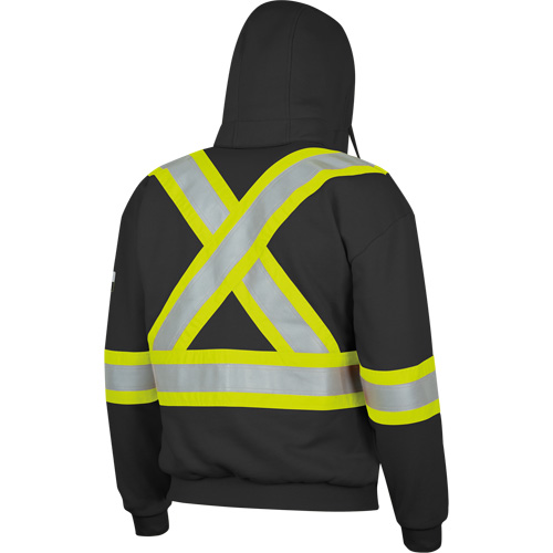 337SF Flame-Resistant Zip Style Hoodie, Men's, Small, Black, 22 cal/cm² Superchem Industries