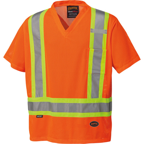 5994 T-shirt de s&eacute;curit&eacute; haute visibilit&eacute;, Polyester, 2T-Grand, Orange haute visibilit&eacute; Superchem Industries