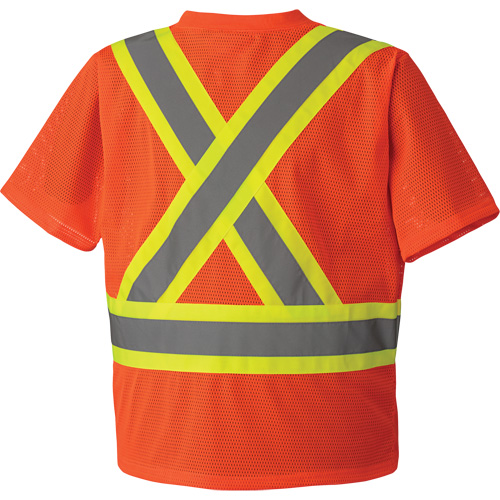 5994 T-shirt de s&eacute;curit&eacute; haute visibilit&eacute;, Polyester, 2T-Grand, Orange haute visibilit&eacute; Superchem Industries