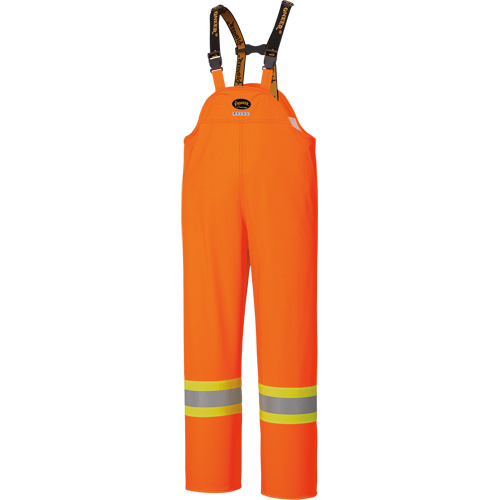 5893 High Visibility Flame Resistant Waterproof Bib Pants, Large, High Visibility Orange Superchem Industries