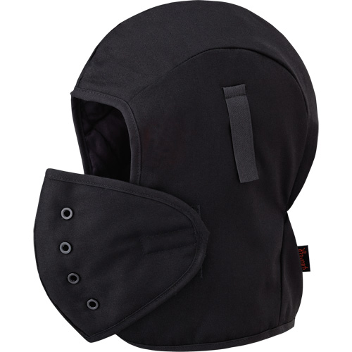 566A Flame Resistant Quilted Hardhat Liner, Black, Cotton Superchem Industries
