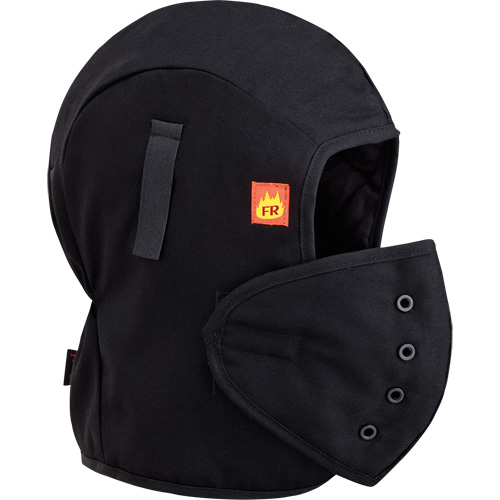 566A Flame Resistant Quilted Hardhat Liner, Black, Cotton Superchem Industries