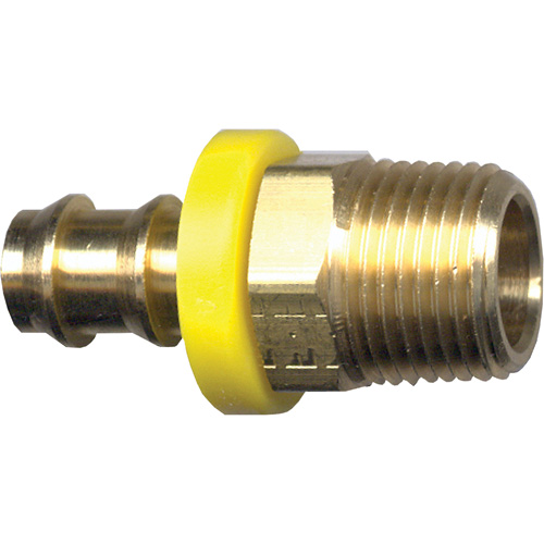 Grip-Tite Male Pipe Hose Fitting, 1/4" x 1/4" Dia, Brass Superchem Industries
