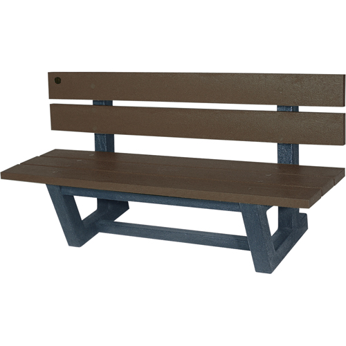 Bancs de parc d'ext&eacute;rieur, Plastique recycl&eacute;, 60" lo x 22-13/16" la x 29-13/16" h, Ombre Superchem Industries