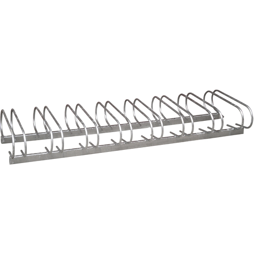Style Bicycle Rack, Galvanized Steel, 8 Bike Capacity Superchem Industries