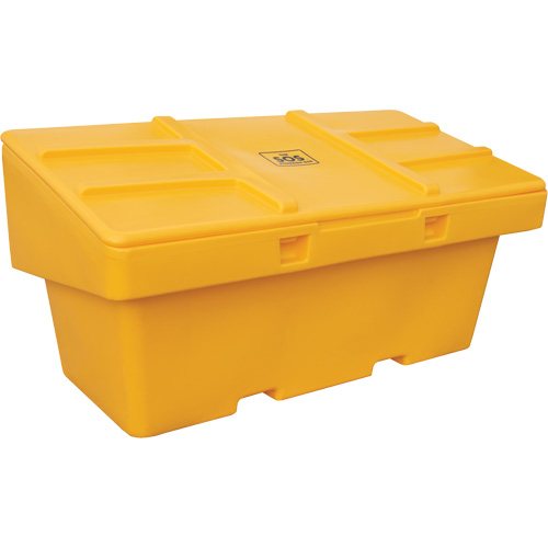 Contenants pour sel & sable SOS, Avec Moraillon, 72" x 36" x 36", 36 pi³, Jaune Superchem Industries