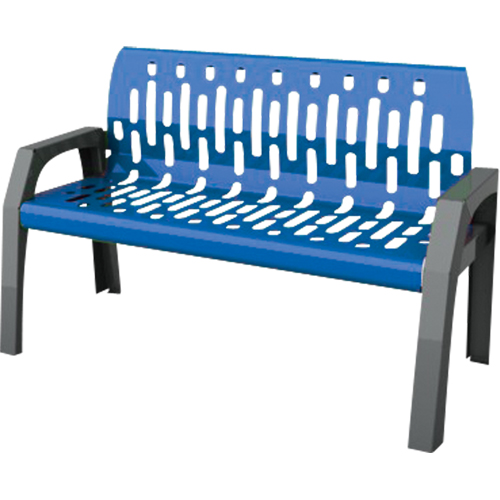 Stream Benches, Steel, 48" L x 25" W x 34" H, Blue Superchem Industries