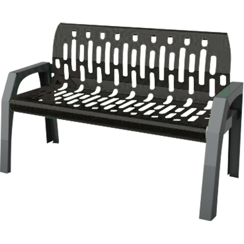 Bancs Stream, Acier, 48" lo x 25" la x 34" h, Noir Superchem Industries