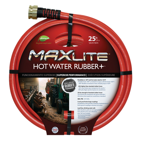 Hot Water Hose, Rubber, 5/8" dia. x 50' L Superchem Industries