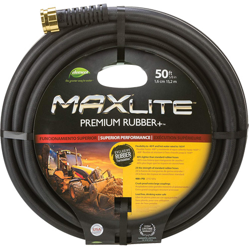 Boyaux pour usage commercial, Caoutchouc, 5/8" dia x 50' Superchem Industries