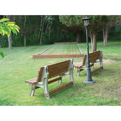 Basics&reg; Flip Top Park Bench / Table, Plastic, 96" L x 26" W x 34" H, Sand Superchem Industries