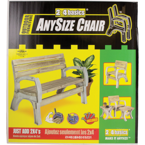 Basics&reg; Park Bench, Polyethylene, 72" L x 15" W x 32" H, Sand Superchem Industries
