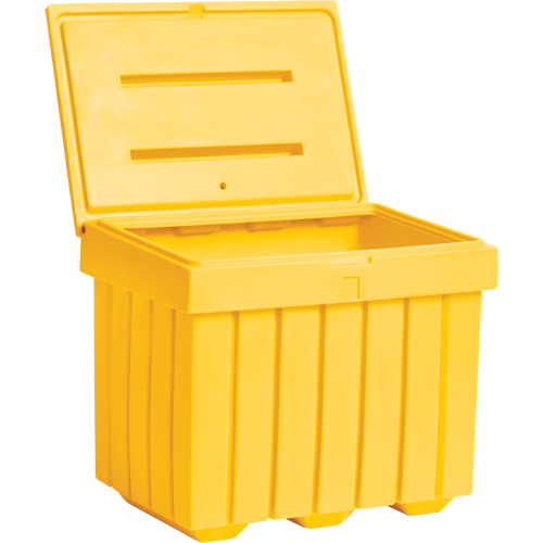Economy Salt Sand Storage Container, 32" x 23" x 27-1/2", 10 cu. Ft., Yellow Superchem Industries