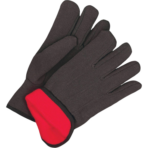 Gants en jersey classiques, Taille unique, Noir, Molleton rouge, &agrave; enfiler Superchem Industries