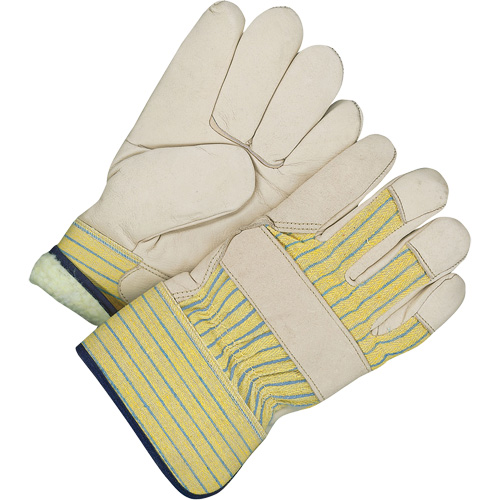 Gants d'ajusteur classiques, Taille unique, Paume en Cuir fleur de vache, Doublure en Peluche d'acrylique Superchem Industries