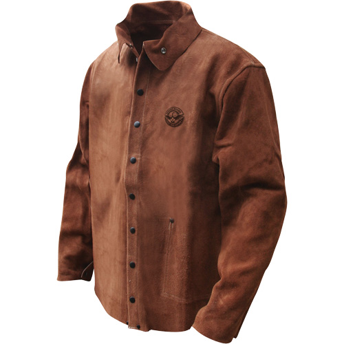 Gander Brand Split Cowhide Welding Jacket, Leather, X-Large, Brown Superchem Industries