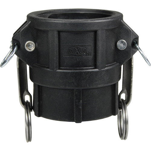 Cam & Groove Coupler, Polypropylene, Type D, 3", Female NPT, 60 PSI Superchem Industries