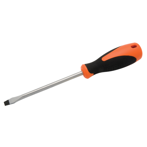 Slotted Screwdriver, 5/16" Tip, Round, 10-5/8" L, Cushion Grip Handle Superchem Industries