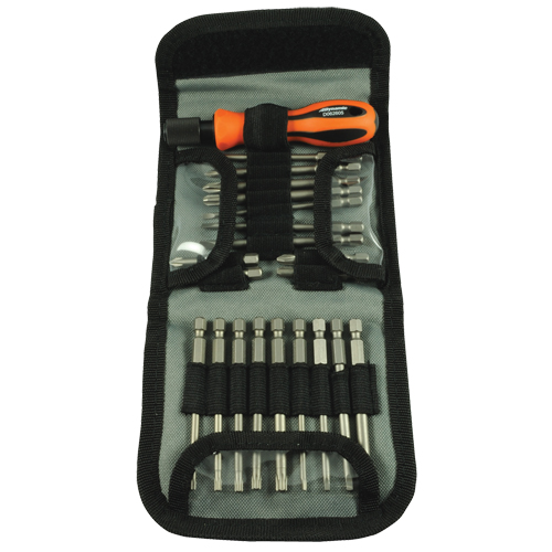 Tournevis multi embouts, 6-1/2" lo, Prise Coussin&eacute;e Superchem Industries